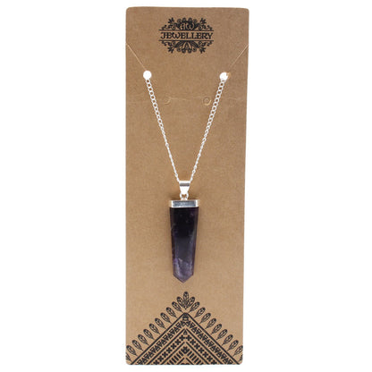 Flacher Bleistift-Anhänger – Amethyst
