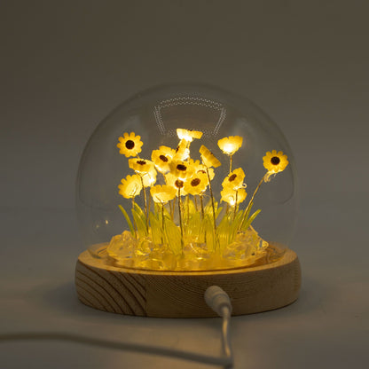Lichtdekoration unter Glas – Sonnenblume · USB
