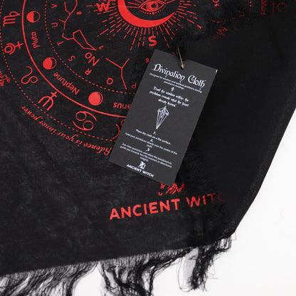 Pendel-Unterlage für antike Hexen – Auge · Schwarz und Rot