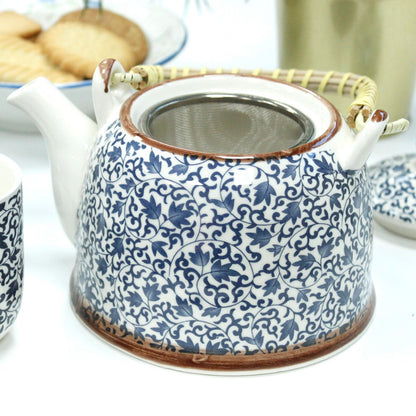 Kräutertee-Set – Blaues Muster
