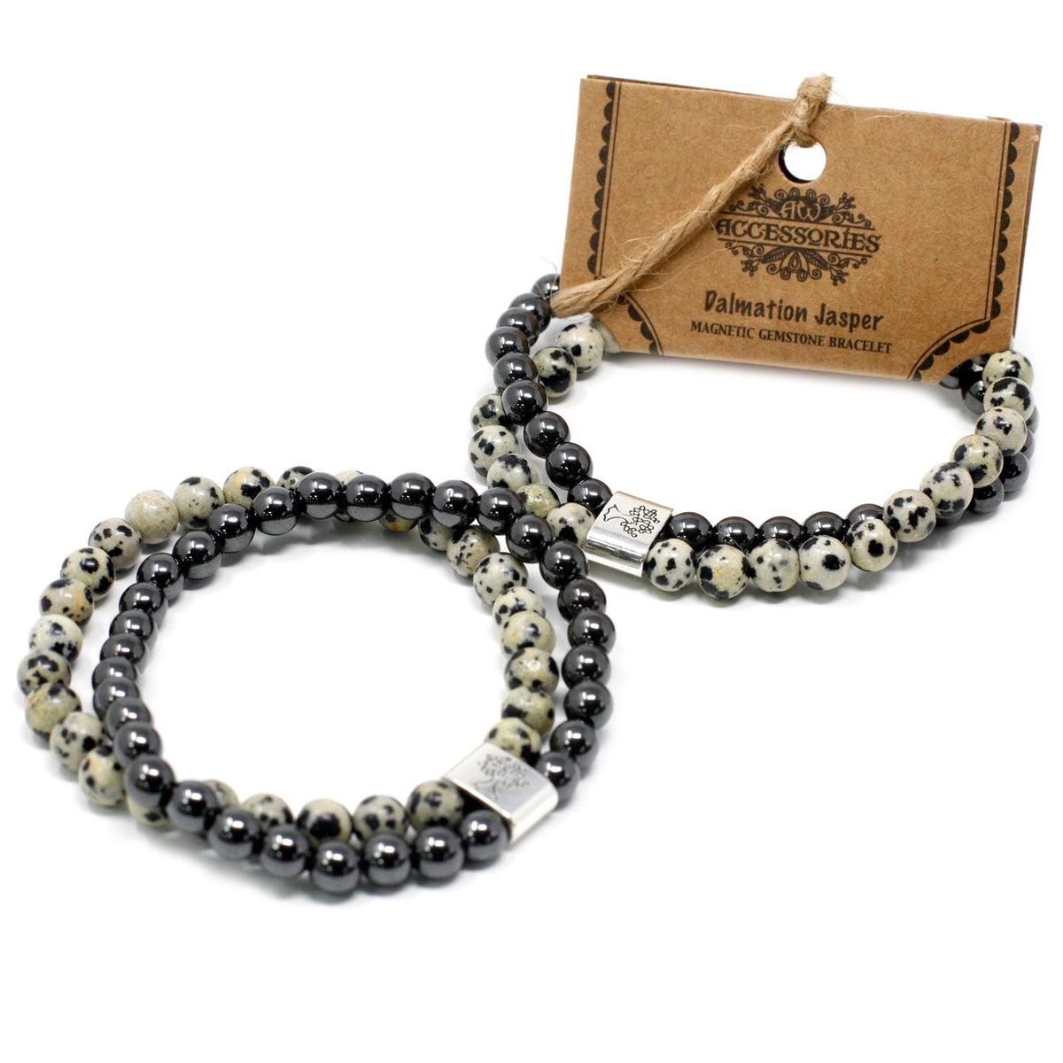 Magnetisches Edelsteinarmband – Dalmatinerjaspis
